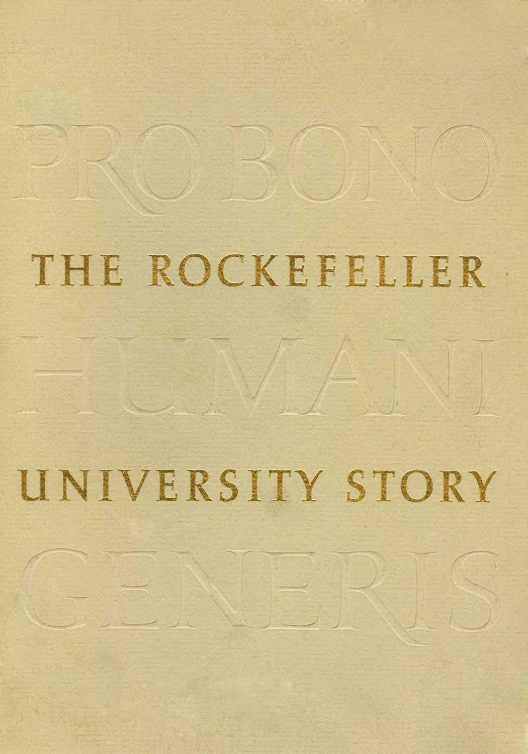 The Rockefeller University Story | RU Press Books